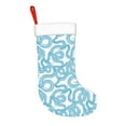thumbnail image 2 of Balery Blue Snake Pattern Christmas Stockings with Initials, 18" Large Knit Christmas Stocking,Xmas Stocking for Kids, Holiday and Family Stocking, 2 of 7