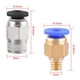 thumbnail image 5 of Manguera de teflón para impresora 3D, tubo de teflón PTFE de 2 m, accesorios para manguera de teflón, 2 piezas de acoplamiento rápido PC4-M6, 2 piezas de acoplamiento neumático recto, 5 of 5