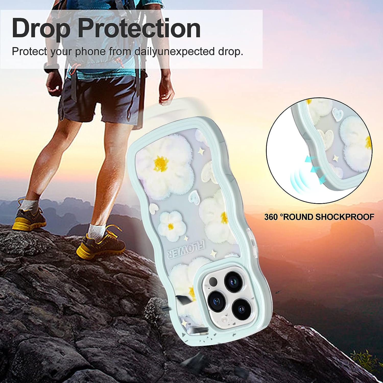 Case for iPhone 14 (6.1 inch), TPU Kawaii Shockproof Protective