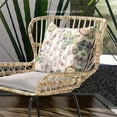 thumbnail image 6 of Pond Peacock Throw Pillow with Removable Cover in White Green Yellow 18x18, 6 of 8