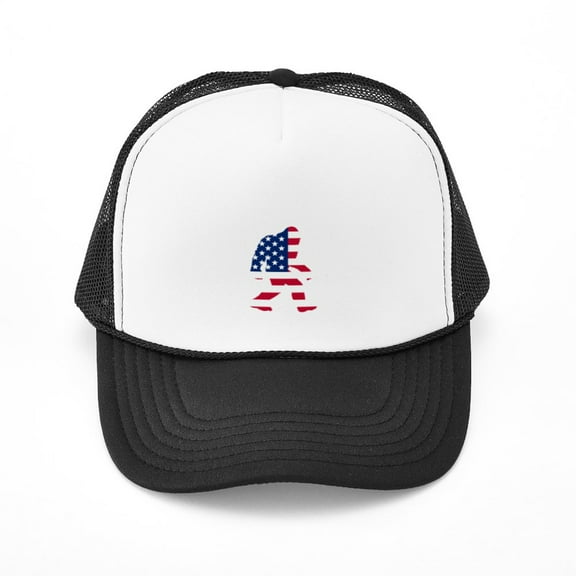 CafePress - American Bigfoot - Adjustable Unisex Printed Trucker Hat with Mesh Back