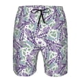 thumbnail image 3 of Goofa Lavender Flowers Printed Mens Swim Trunks Summer Quick Dry Short Beach Swimwear Bathing Suits-Small, 3 of 9