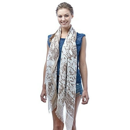 Sassy Scarves Womens Allover Splash Patterned Spring Summer Oblong Scarf...