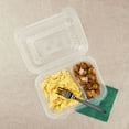 thumbnail image 2 of Karat 9'' x 6" PP Plastic Hinged Container, 2 compartment - 250 ct, 2 of 9