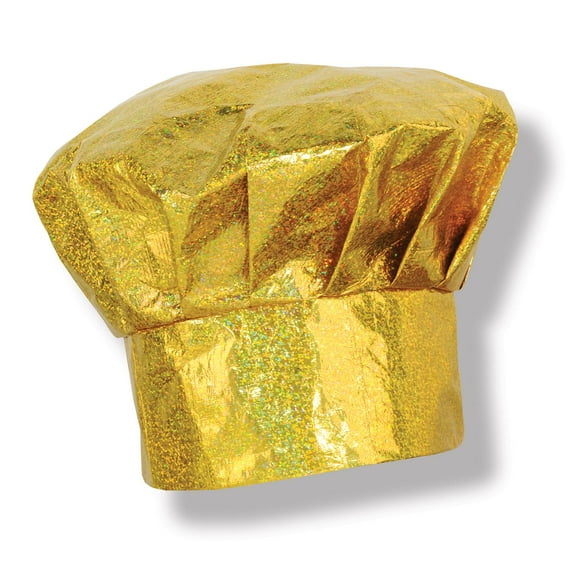6 Pack Beistle Prismatic Gold Chef's Hat