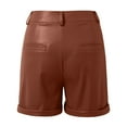 thumbnail image 5 of WAYUTE Womens Shorts High Waist Leather Dress Shorts for Casual Or formal Wear with Zipper Fly and Pockets for Spring and Summer, 5 of 5
