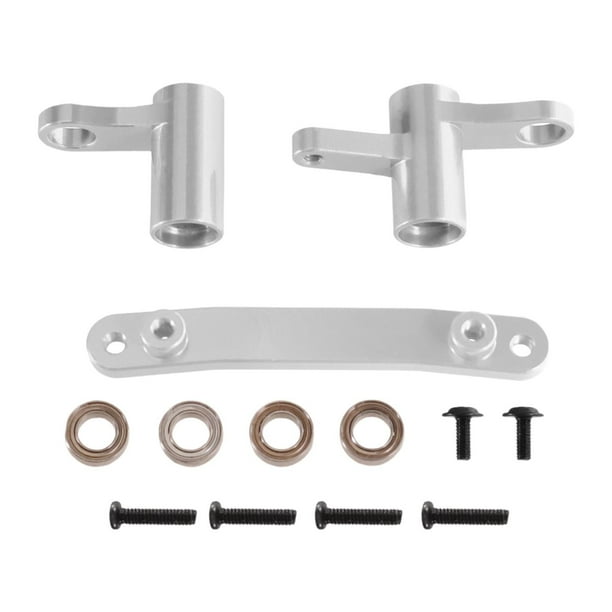 1/16 RC Conjunto de dirección del automóvil Piezas RC RC Aluminio Alejo de aluminio Facilizos de metal fácil de instalación con rodamientos para 16101 02 03 04 16106 Plata