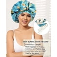 thumbnail image 6 of AWAYTR Women Satin Bonnet Silk Hair Reversible Bonnets Hair Wrap for Sleeping Cap with Tie Band, 6 of 12