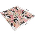 thumbnail image 3 of Pink Boston Terrier and Flower Blanket,Comfortable Soft Flannel Throw Blanket,All Season,Warm Lightweight Blankets for Sofa Bed Couch Living Room Chair,50"x60"(130x150cm), 3 of 3