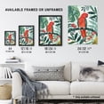 thumbnail image 3 of Artery8 Red Parakeet Bird in Tropical Jungle Watercolour Living Room Art Print Framed Poster Wall Decor 12x16 inch, 3 of 3