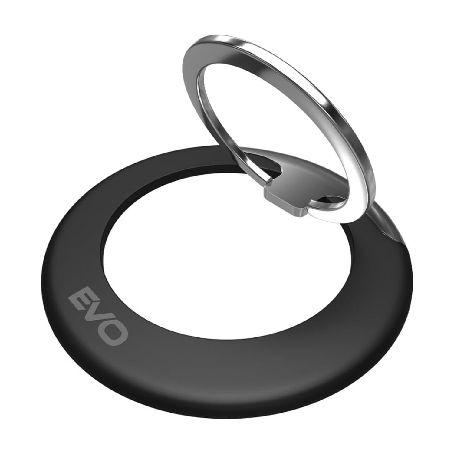 EVO PO1 Magnetic Phone Ring Holder Compatible with Wireless Charging - Black