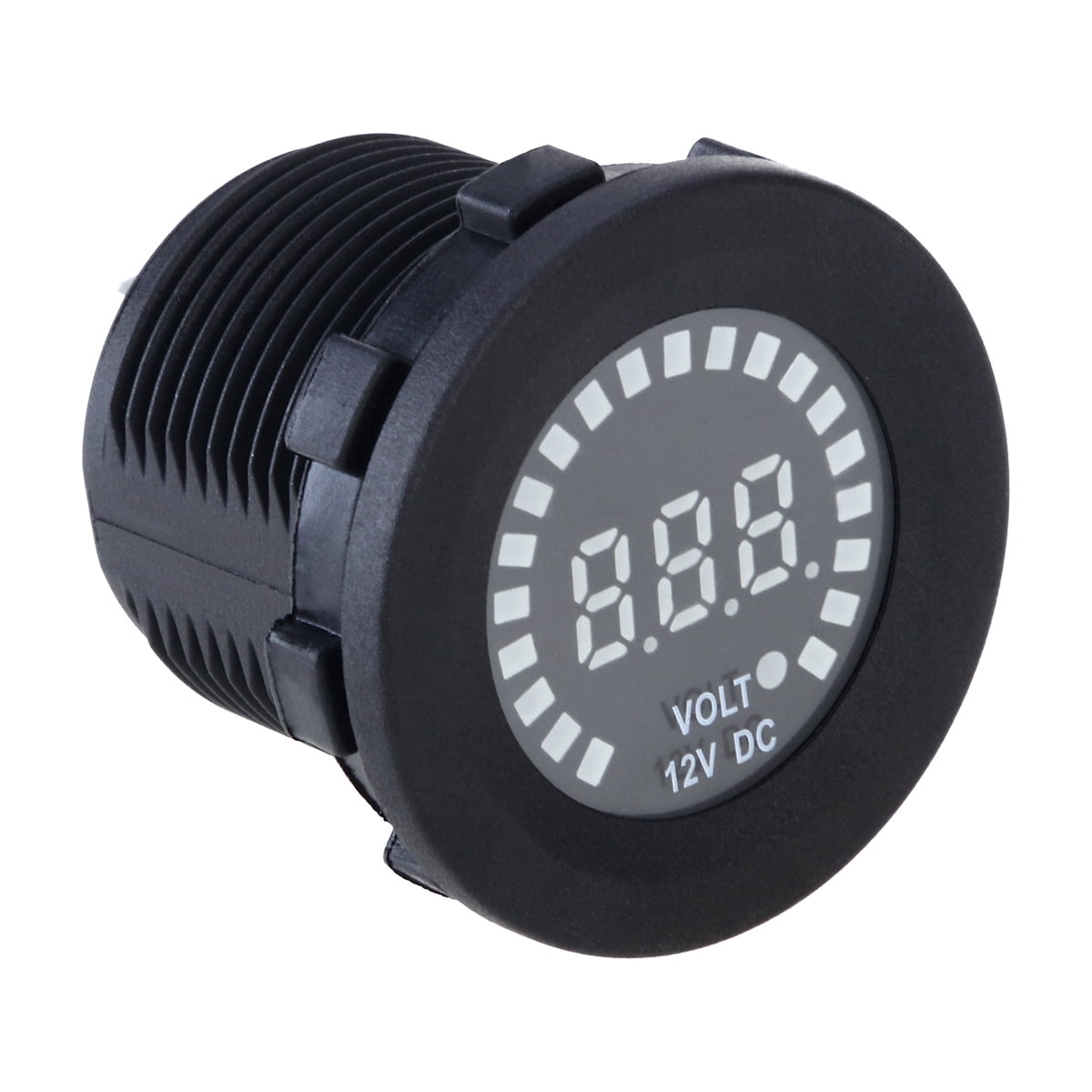 UNOMOR Automotive Volt Meter for Vehicle Monitoring Black PA66 DC Voltage Measurement 1 Set