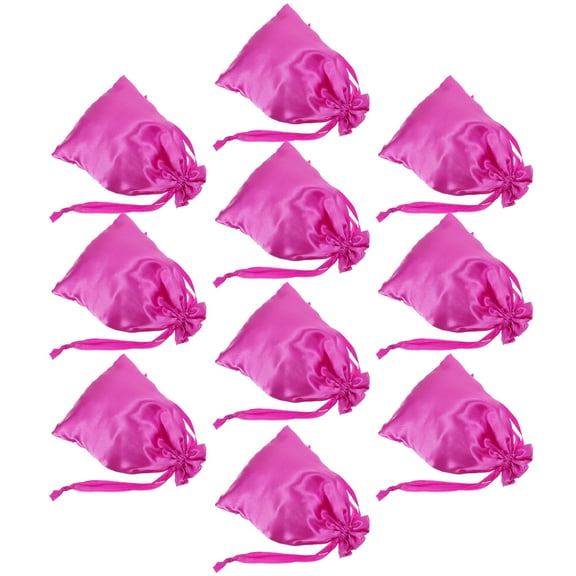 10 Pcs Wig Storage Bag Packaging Bags Wig Bags with Drawstring Wig Satin Bags Wig Bags for Hair Business Travel