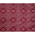 thumbnail image 4 of oneOone Polyester Lycra Carmine Red Fabric Geometric Bandhani Craft Projects Decor Fabric Printed By The Yard 56 Inch Wide, 4 of 4