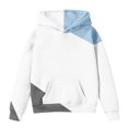 thumbnail image 3 of Mercatoo Kids Girls 𝐂olor Block Hoodie Trendy 𝐏reppy Sweatshirt Y2𝐊 Pullover Hoodies Toddler 𝐇ooded Sweatshirt School Tops, 3 of 5