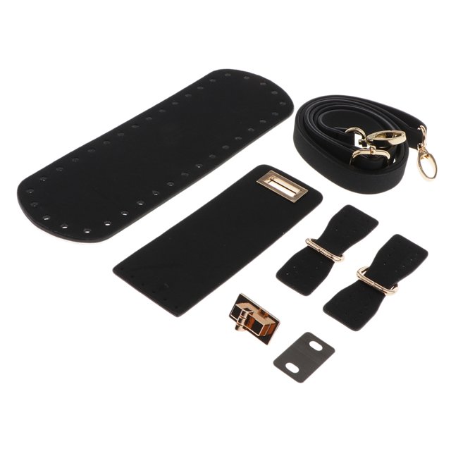 1 Set DIY PU Leather Knitting Bag Bottom Pad Bag Making Black