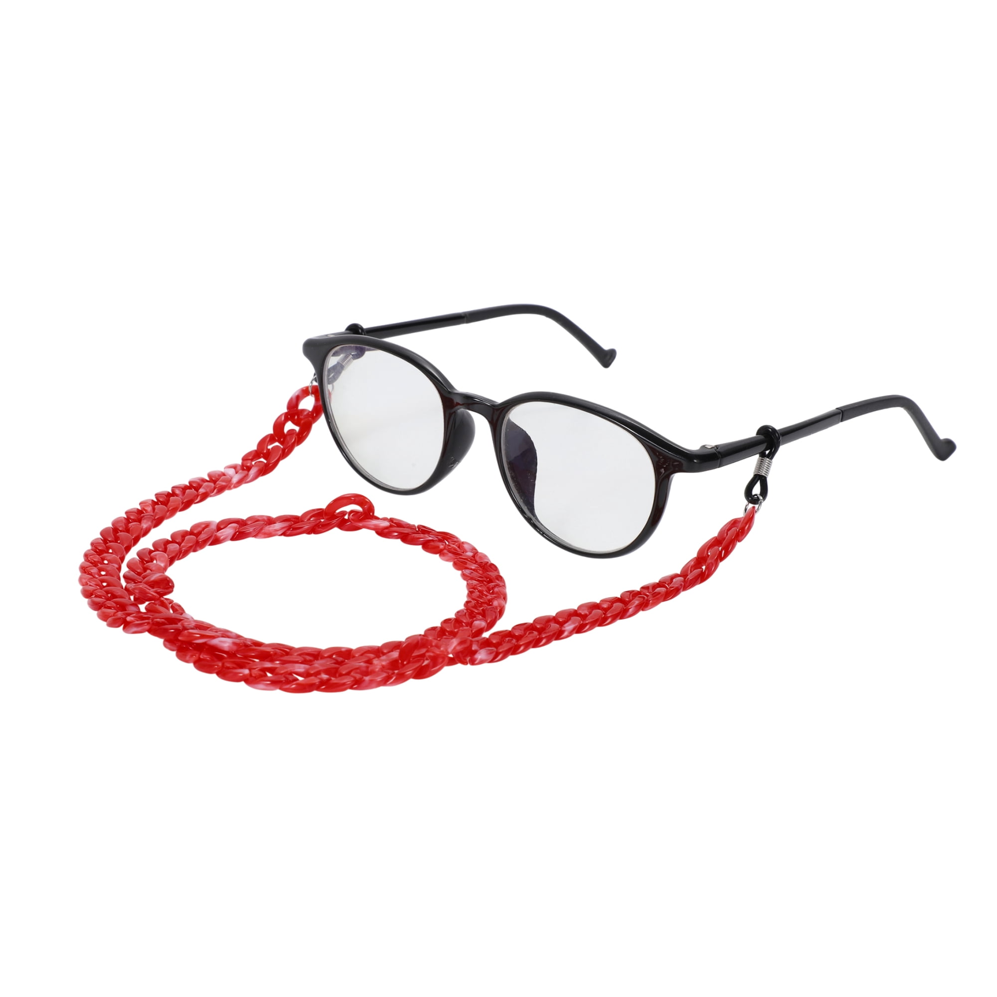 Unique Bargains Dopamine Color Pattern Eyeglass Chain 27.56" 1 Pc Red
