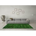 thumbnail image 3 of Ahgly Company Indoor Square Abstract Green Modern Area Rugs, 4' Square, 3 of 4