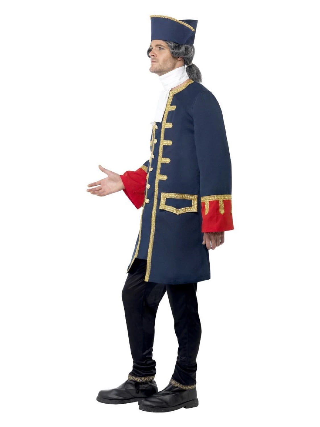 Pirate Killer Mens Fancy Dress Stag Party Costume Outfit Adult Navy Commander