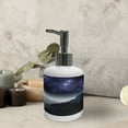 thumbnail image 3 of Ambesonne Galaxy Soap Dispenser & Toothbrush Holder Set, Science Fiction Nature, 2 Pcs, Purple Black Orange, 3 of 5