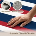 thumbnail image 6 of ODIKA 8'x10' Washable Area Rug Non-Slip Chair-Friendly Mat Patriotic Stripes Motif Farmhouse Border Independence July Door Refined for Dining Room, Large Office, Lounge, 6 of 7