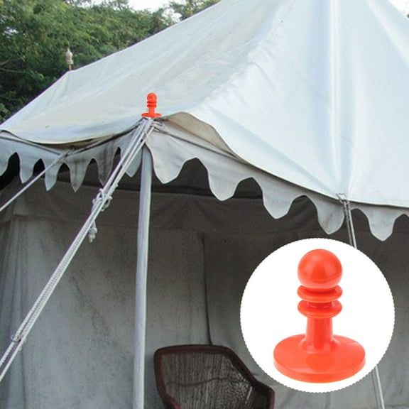 Raindrops 4Pcs Tent Pole Support Red Plastic Tarp Pole Protector for Outdoor Camping 6.8X5X5in