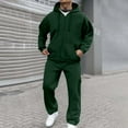 thumbnail image 5 of Men's Casual Solid Color Suit Set, Athletic Jogging 2 Piece, Comfortable Relaxed Fit, Daily Wear for Spring Autumn Winter Outdoor Activities, 5 of 9