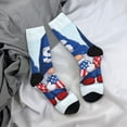 thumbnail image 5 of Gukieu Cute Gnomes in USA Print Contrast Color Mid-calf Socks, Sweat-wicking Athletic Socks, Unisex Clothing Accessories, 5 of 6