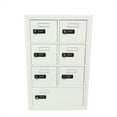 thumbnail image 3 of FixtureDisplays® 15.8 X 5 X 24.6" Recess Wall Mount Cell Phone Storage Locker, 7 Doors, Resettable Combination Locks 19045-07ARC, 3 of 5