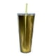 thumbnail image 2 of Vaso para sorber de 710 ml, regalo, gran capacidad, multiusos, práctico, botella de doble capa. Oro, 2 of 9