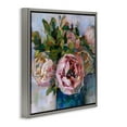 thumbnail image 4 of Stupell Industries Full Ranunculus Bouquet Botanical & Floral Painting Gray Floater Framed Art Print Wall Art, 18 x 18, 4 of 10