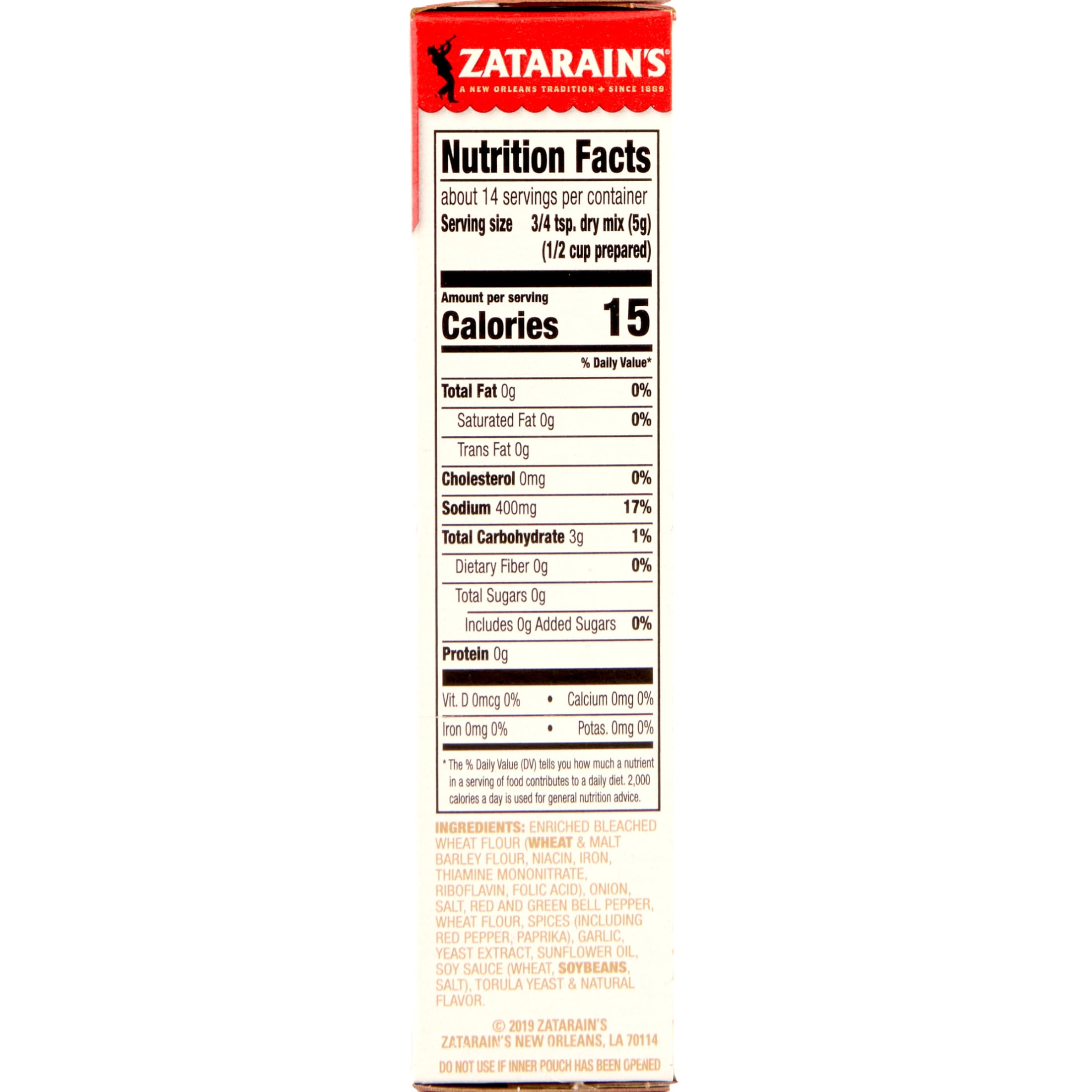(6 pack) Zatarain's Red Bean Seasoning, 2.4 oz Box