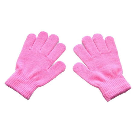 

DTOWER 1 Pair Kids Gloves Simple Style Outdoor Hands Warmer Boys Girls Hand Warming Covers Solid Color Toddler Glove