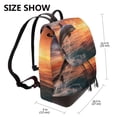 thumbnail image 2 of Balery Sunset Dancing Dolphin B Mochila de Cuero para Mujeres, Gran Capacidad, Bolsa de Viaje Multifuncional, Mochila de Cuero y Bolsa de Hombro para Mujeres, 2 of 4
