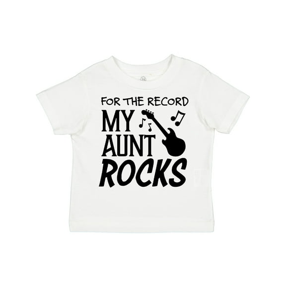 Inktastic For the Record, My Aunt Rocks Boys or Girls Toddler T-Shirt