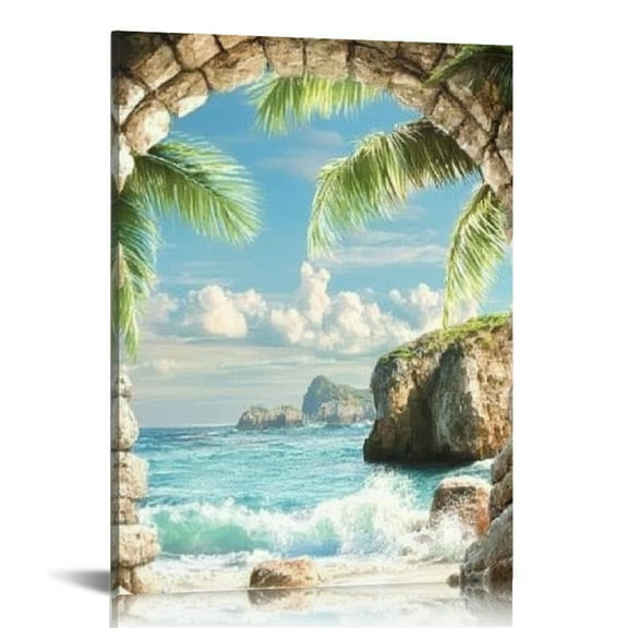 Creowell Palm Tree Canvas Print Wall Art Home Decor 12x16 16x20 12x16in
