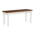 thumbnail image 6 of Linon Willow Wood 6 Piece Dining Set with Bench in Vanilla White/Honey, 6 of 20