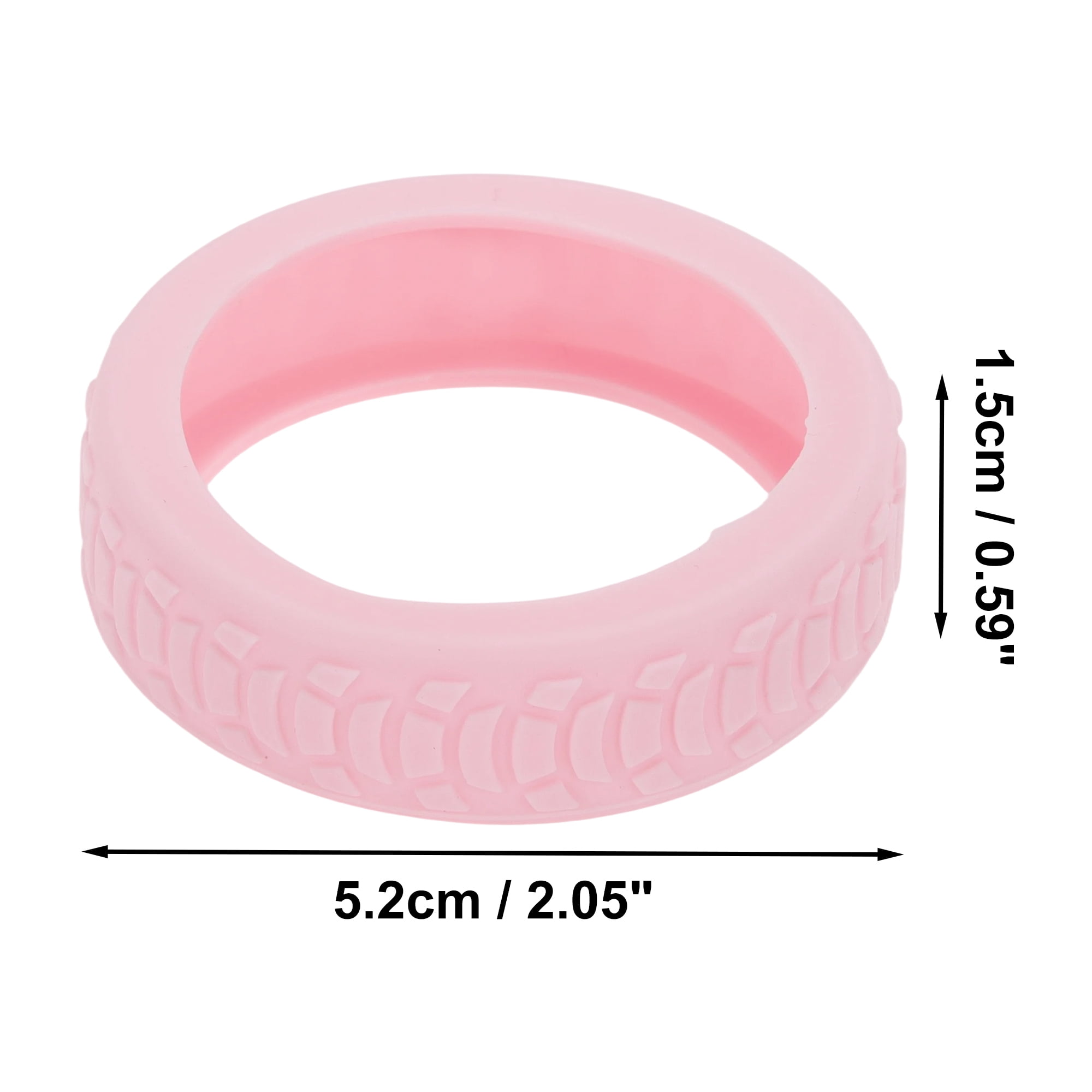 Unique Bargains Durable Convenient Luggage Wheel Covers for Travel 4Pcs Pink