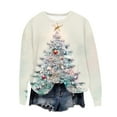 thumbnail image 4 of Enjoytime Women Fall Clothes Christmas Tree Graphic Long Sleeve Pullover Tops Winter Casual Lightweight Fashion Crewneck Sweatshirts Women, 4 of 4