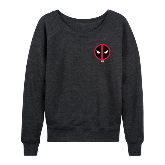Marvel - Deadpool Logo - Women's French Terry Long Sleeve Pullover