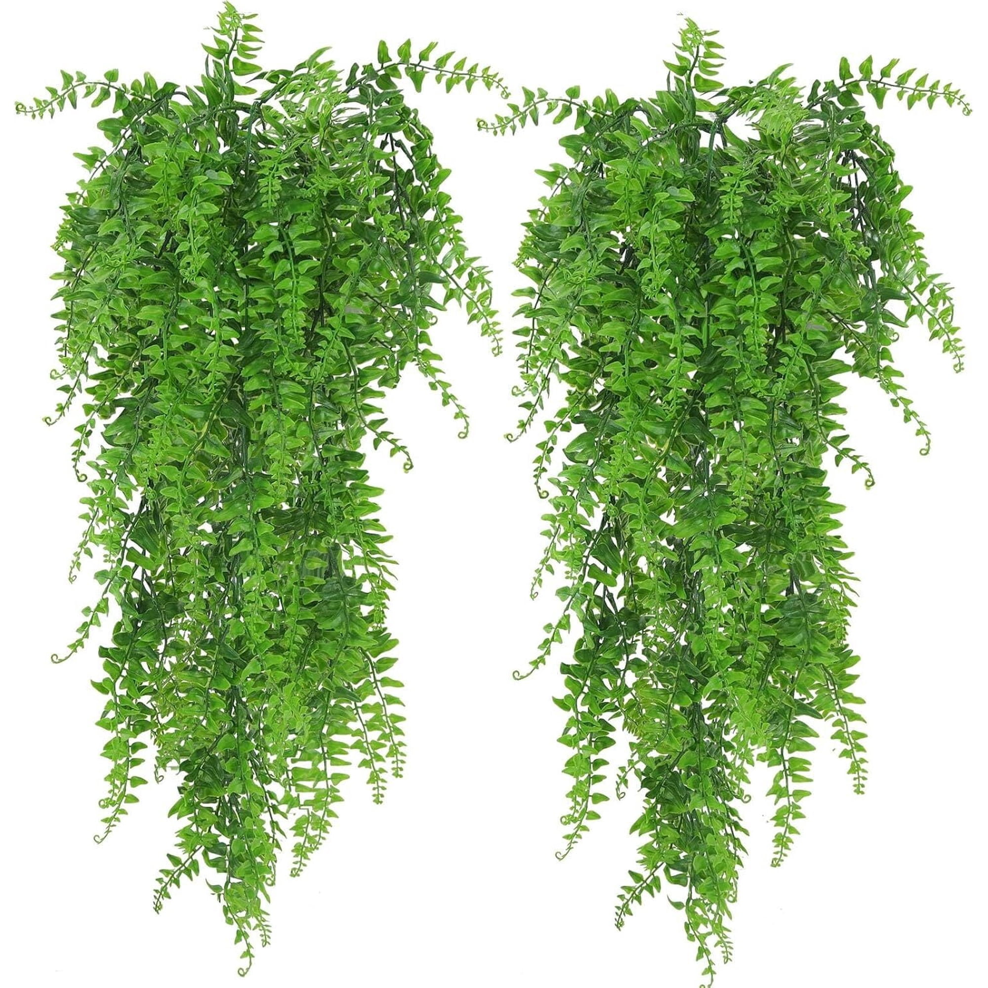 LQQBOX Reptile Plants Hanging Fake Vines Climbing Terrarium Plant for Bearded Dragons Lizards Geckos Snake Pets Hermit Crab and Tank Habitat Decorations (2 Pcs)