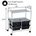 thumbnail image 2 of Costway 4Drawer Rolling Storage Cart shelf Scrapbook Paper Office School Organizer Black, 2 of 5