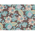 thumbnail image 2 of Zelouf Lawn Print  , Sewing, DIY, Crafts Fabric by the Yard, 278 Choc/peacoc, 10 Yard, 2 of 2