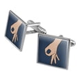 thumbnail image 1 of The Circle Game Square Cufflink Set - Silver or Gold, 1 of 5