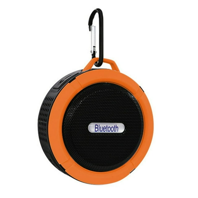 C6 Speaker Waterproof Suction Cup Wireless Speaker Support Card Handsfree Call Portable Black