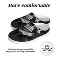 thumbnail image 6 of Daiia Black White Hat Skull Print Women’s Fuzzy Slippers Memory Foam Lightweight House Shoes Cozy Loafer Flannel House Shoes-35/36, 6 of 7