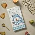 thumbnail image 4 of Beige Blue Xmas Tree Snowman Christmas Kitchen Towels Dish Towels, 18x26 Inch Holiday Bird Believe Winter Decoration Hand Towels Set of 2, 4 of 6