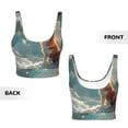 thumbnail image 3 of Sikiie Starry Sky Cloud Fox Print Strappy Sports Bra for Women Padded Push Up Sports Bra Athletic Running Sports Bra Workout Bra Yoga Bra, 3 of 5