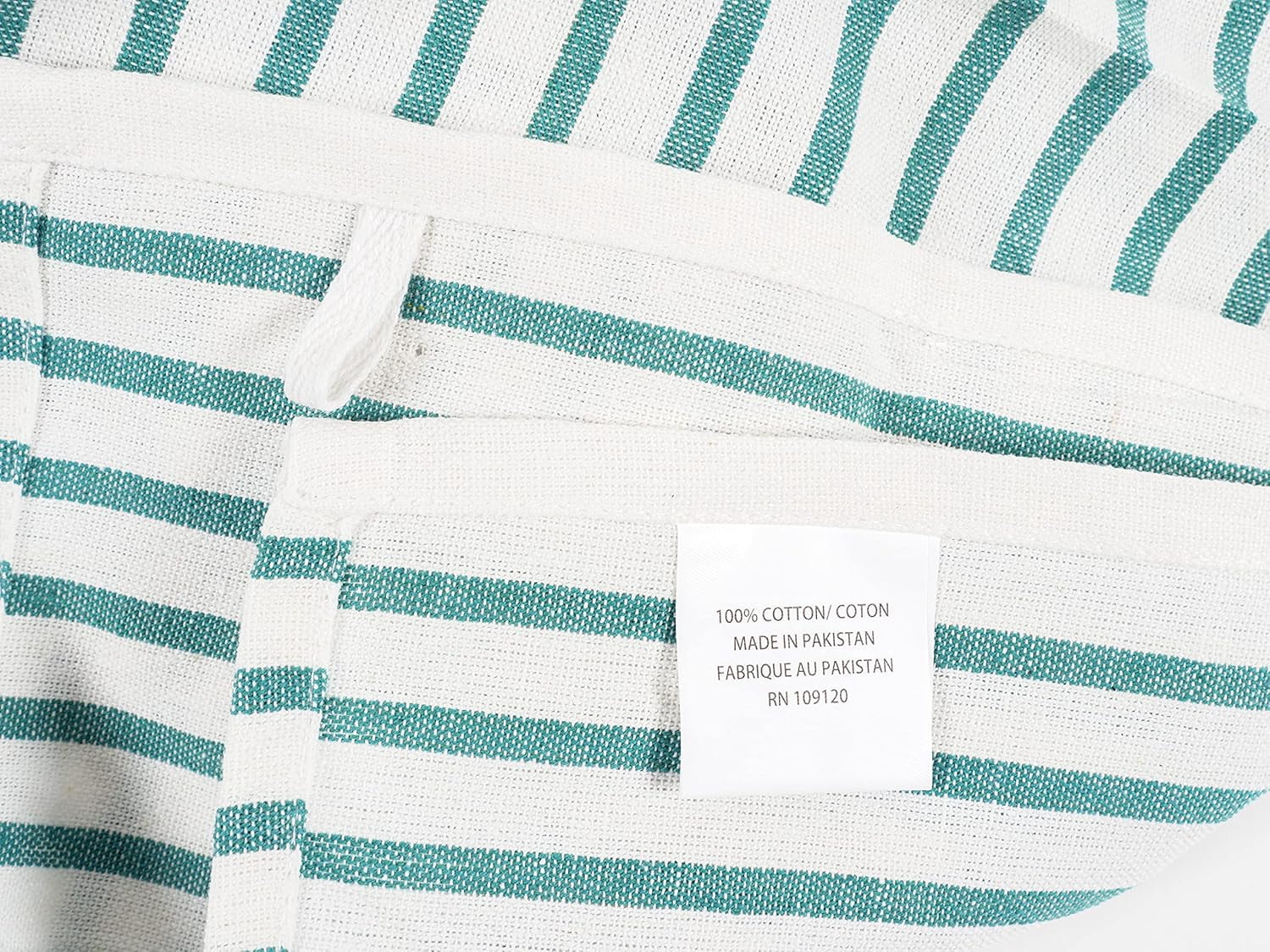 KAF Home Assorted Cotton Kitchen Towels Set, Flat Dish Towels, 18” x 28”, Teal, 10 Pack