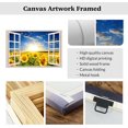 thumbnail image 5 of ZHONGYUTONG Window Wall Art and Pictures Sunflower Painting Wall Decor Yellow Floral Canvas Print Nature Landscape Artwork for Farmhouse Bathroom Framed (24.00" x 36.00"), 5 of 5